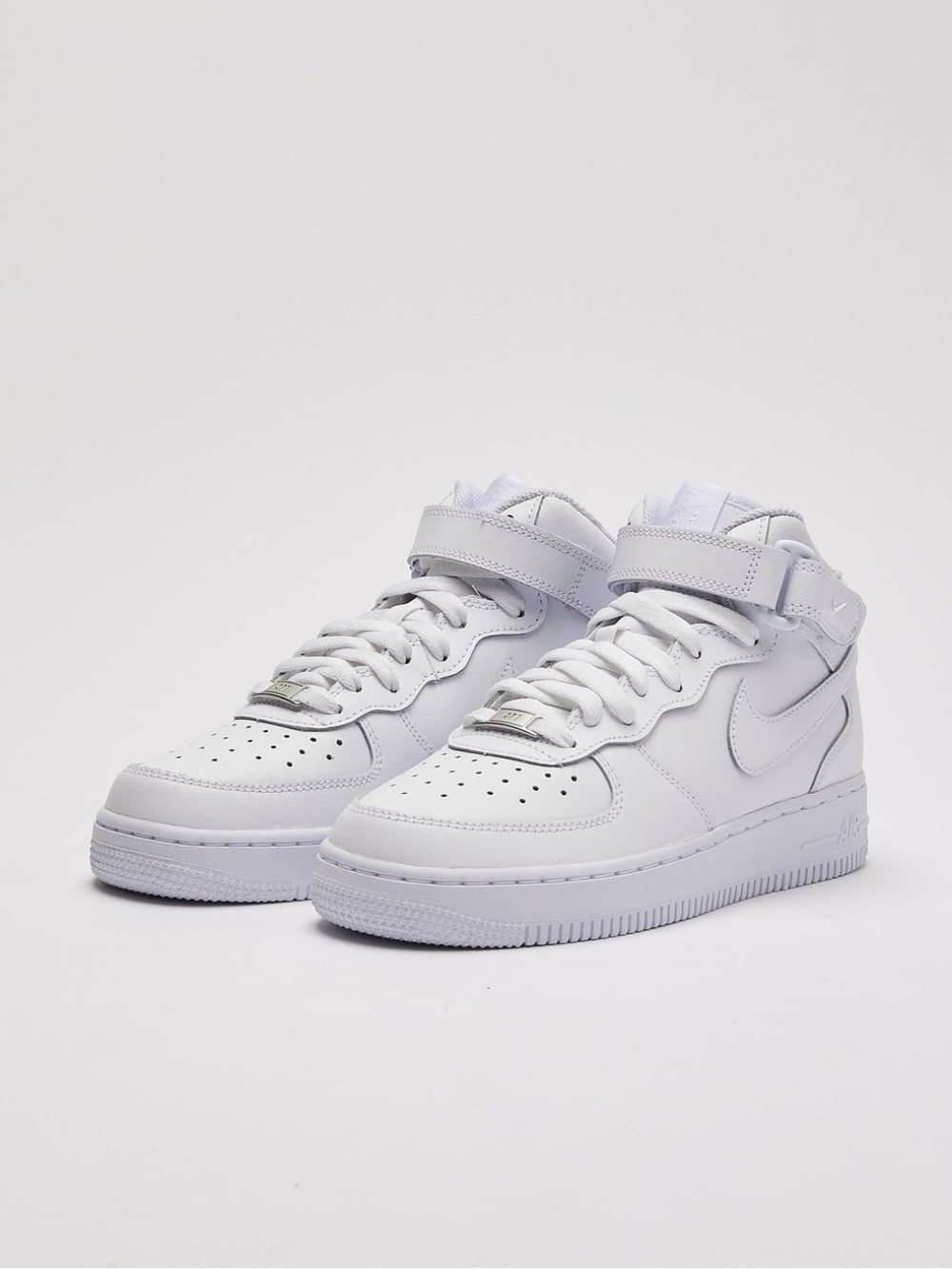 Women’s White High-Top Sneakers with Ankle Strap